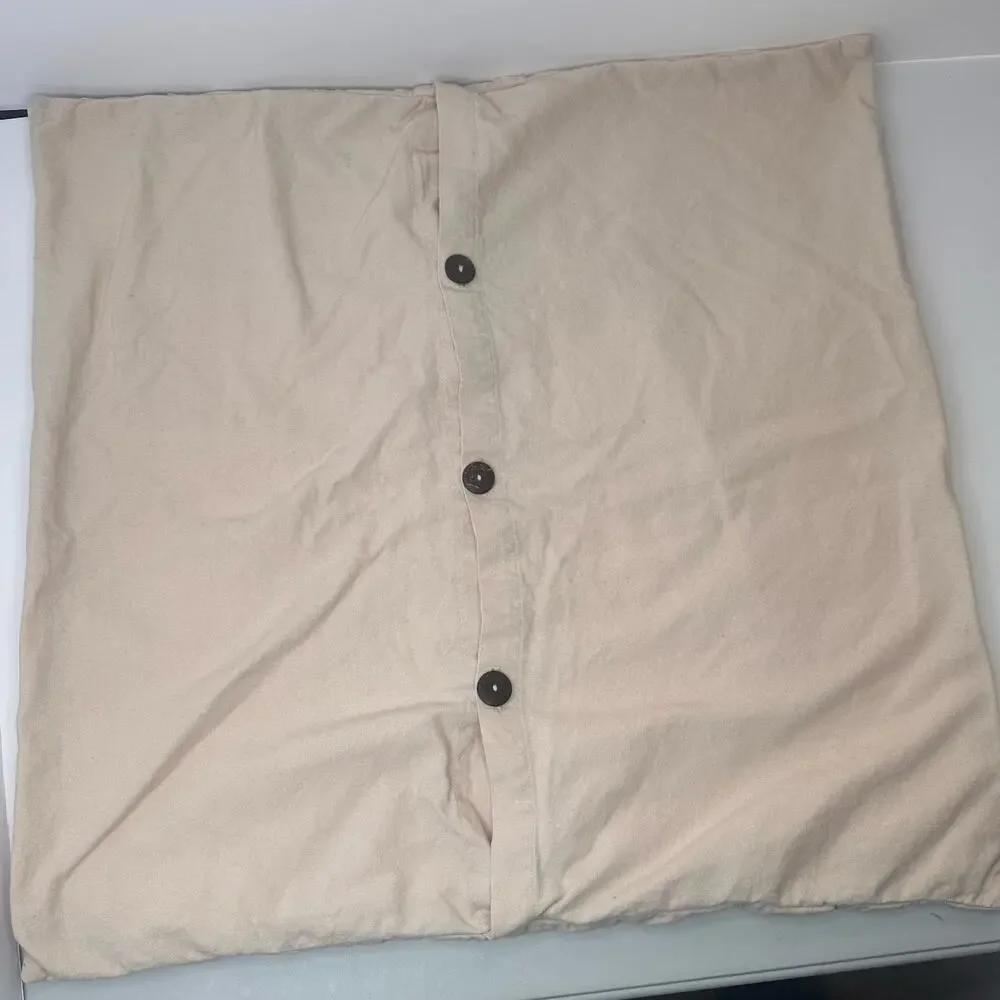 West Elm Embroidered Lines Pillow Cover 24